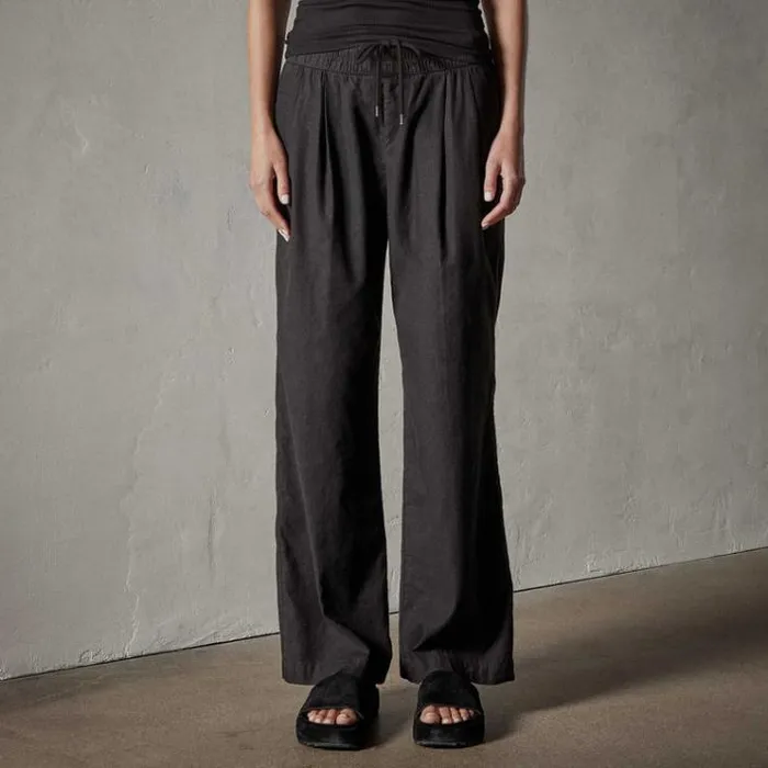 PantsDenim Women James Perse Canyon Linen Pant Black