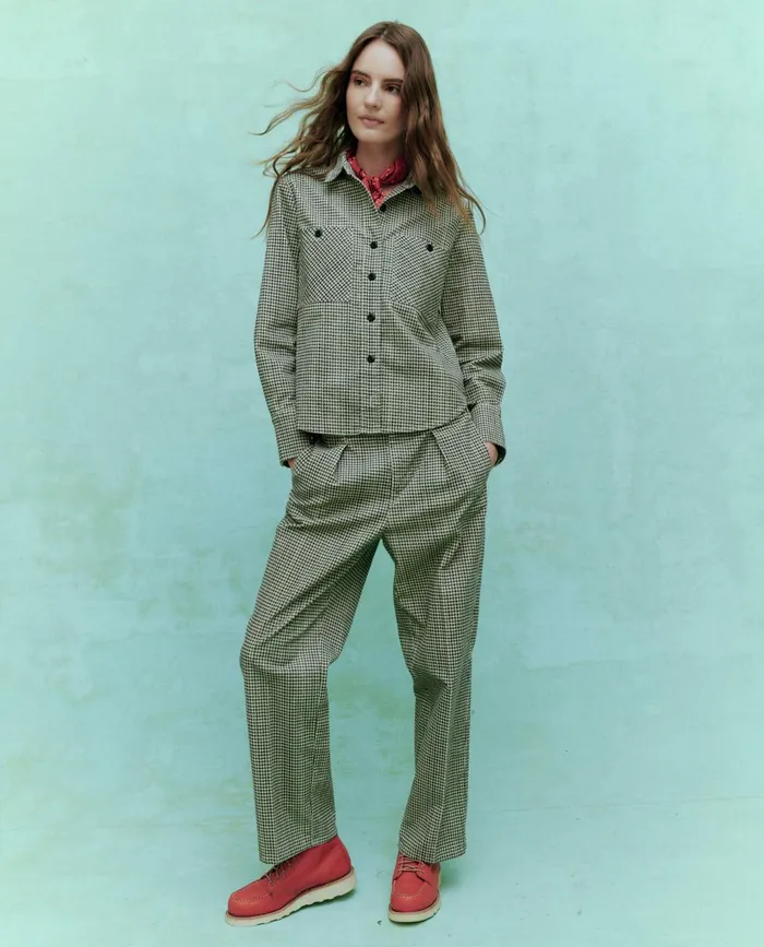 Pants Women The Great The Parker Trouser Vintage Houndstooth Pants Women The Great The Parker Trouser Vintage Houndstooth