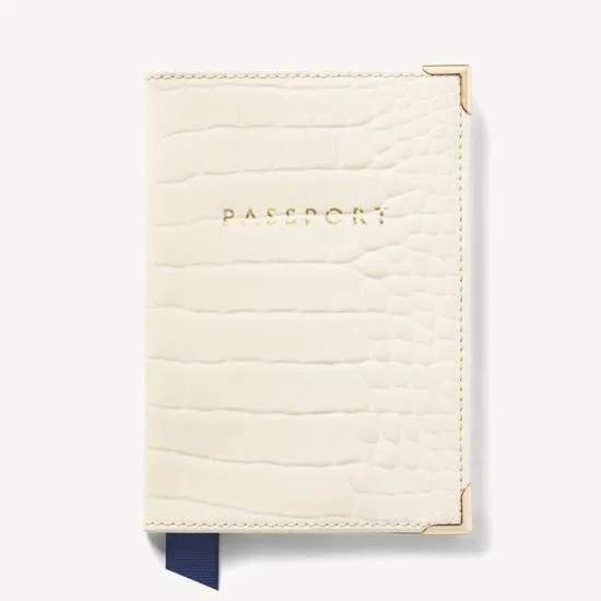Passport Cover Ivory Patent Croc Women Aspinal Of London Passport Covers