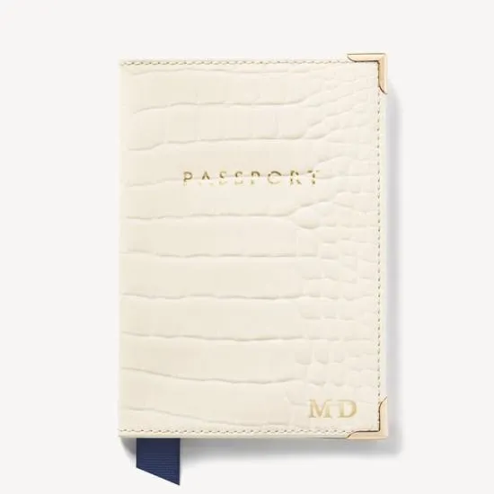 Passport Cover Ivory Patent Croc Women Aspinal Of London Passport Covers