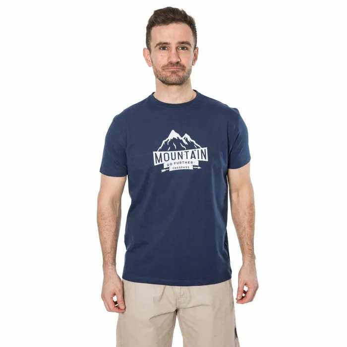 Peaked Quick Dry Casual TShirt Navy Men Trespass TShirts