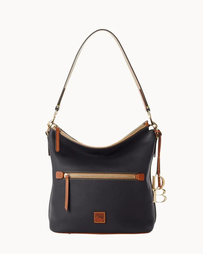 Pebble Grain Large Sac Black Women Dooney and Bourke Shoulder Bags