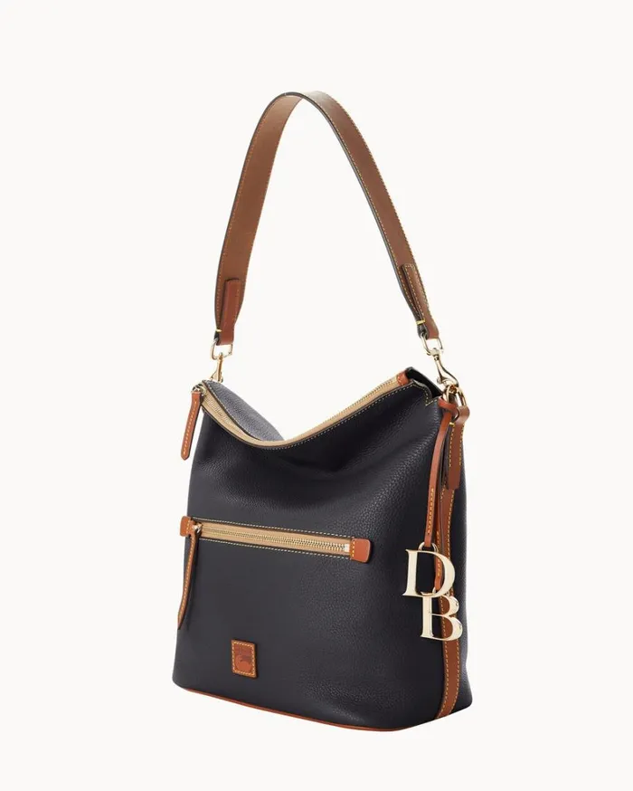 Pebble Grain Large Sac Black Women Dooney and Bourke Shoulder Bags Pebble Grain Large Sac Black Women Dooney and Bourke Shoulder Bags