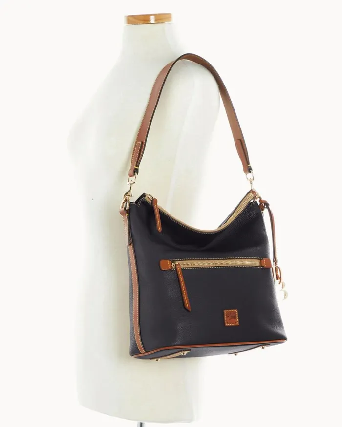 Pebble Grain Large Sac Black Women Dooney and Bourke Shoulder Bags Pebble Grain Large Sac Black Women Dooney and Bourke Shoulder Bags