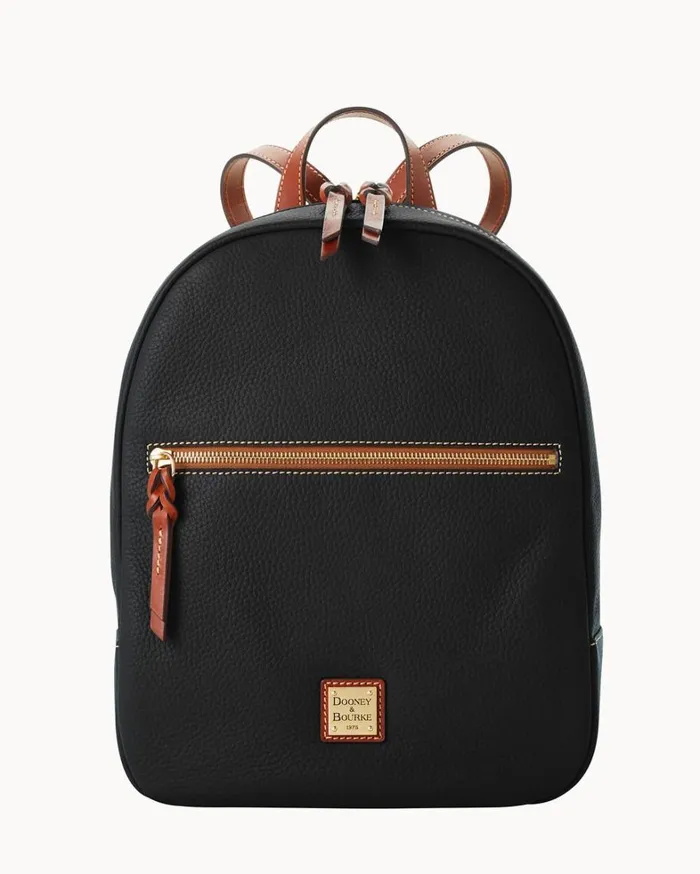 Pebble Grain Ronnie Backpack Black Women Dooney and Bourke Backpacks