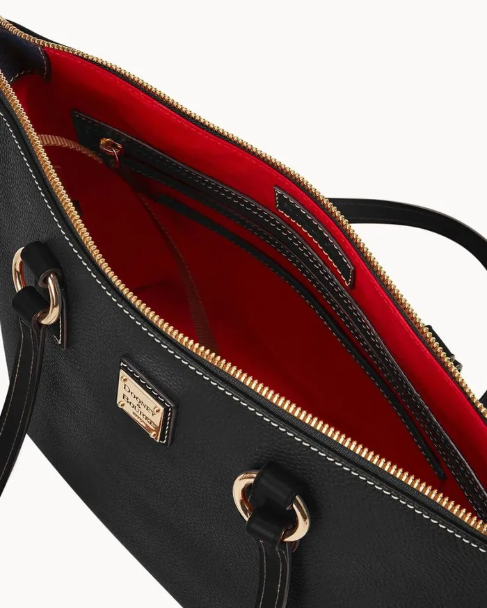 Pebble Grain Small Wren Zip Tote Black Black Women Dooney and Bourke Totes Pebble Grain Small Wren Zip Tote Black Black Women Dooney and Bourke Totes