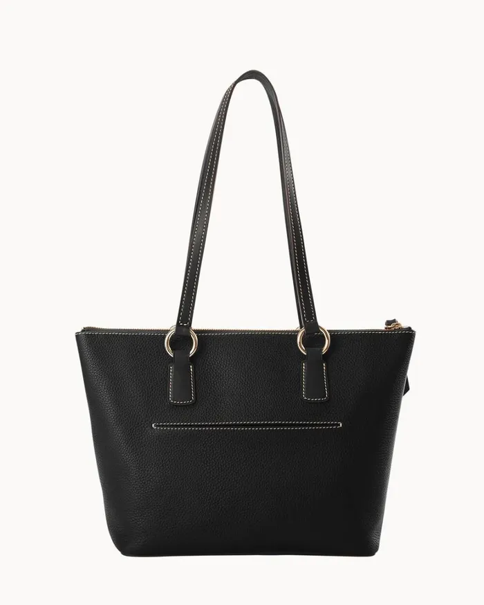Pebble Grain Small Wren Zip Tote Black Black Women Dooney and Bourke Totes Pebble Grain Small Wren Zip Tote Black Black Women Dooney and Bourke Totes