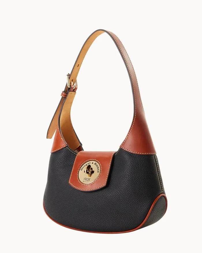 Pebble Turnlock Hobo 26 Black Women Dooney and Bourke Shoulder Bags Pebble Turnlock Hobo 26 Black Women Dooney and Bourke Shoulder Bags