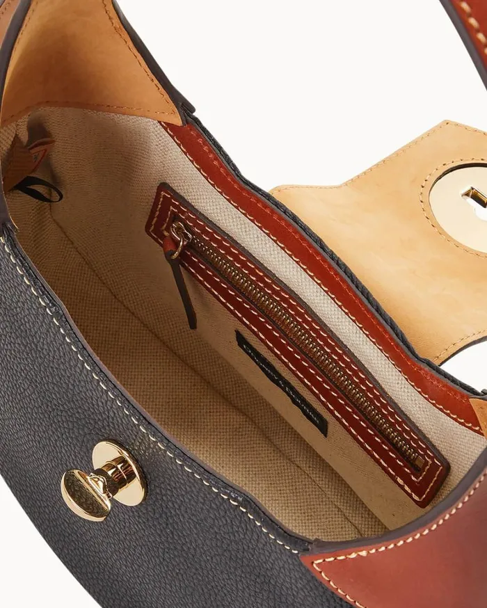 Pebble Turnlock Hobo 26 Black Women Dooney and Bourke Shoulder Bags Pebble Turnlock Hobo 26 Black Women Dooney and Bourke Shoulder Bags