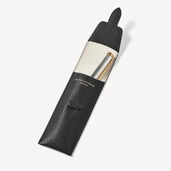 Pen Case Black Pebble Women Aspinal Of London Luxury Engraved Pens