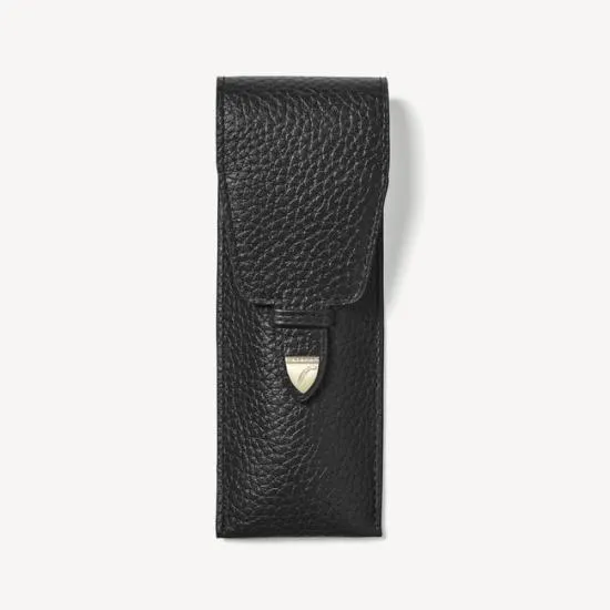 Pen Case Black Pebble Women Aspinal Of London Luxury Engraved Pens