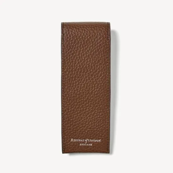 Pen Case Tobacco Pebble Women Aspinal Of London Luxury Engraved Pens