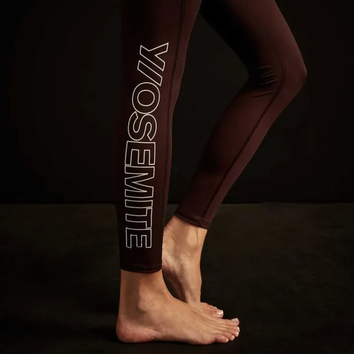 Performance Bottoms Women James Perse YOSEMITE Graphic Legging Dusty Purplewhite