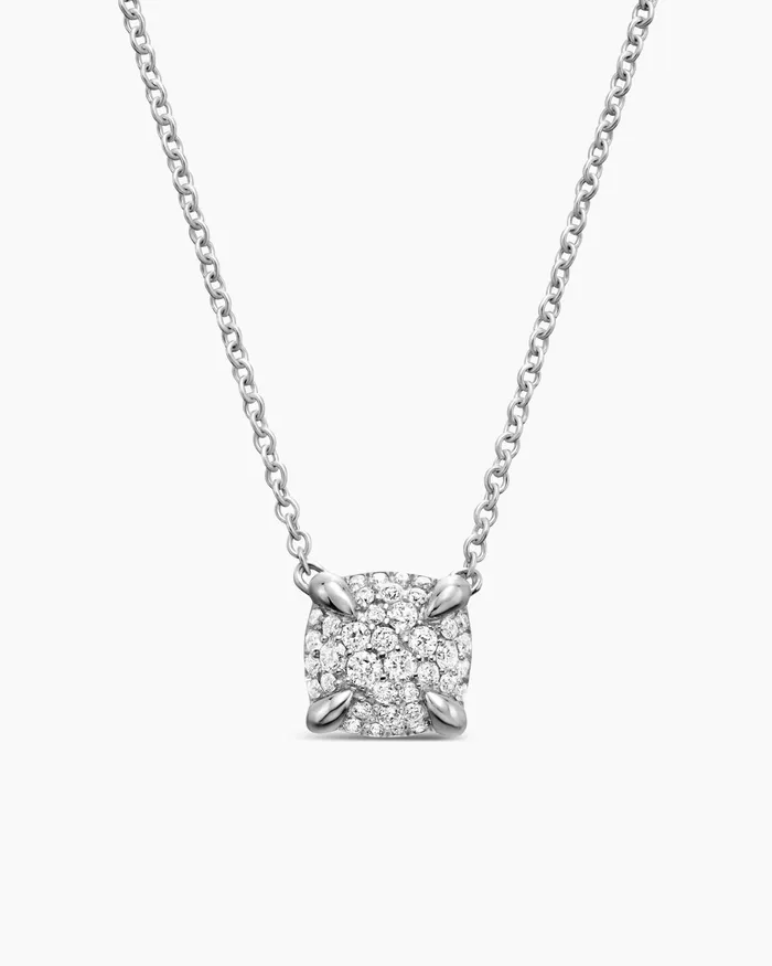 Petite Chatelaine Pendant Necklace In Sterling Silver With Pav Diamonds 7mm Women David Yurman Pendant Petite Chatelaine Pendant Necklace In Sterling Silver With Pav Diamonds 7mm Women David Yurman Pendant