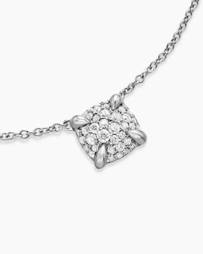 Petite Chatelaine Pendant Necklace In Sterling Silver With Pav Diamonds 7mm Women David Yurman Pendant Petite Chatelaine Pendant Necklace In Sterling Silver With Pav Diamonds 7mm Women David Yurman Pendant