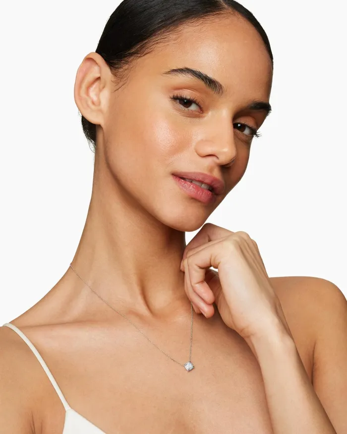Petite Chatelaine Pendant Necklace In Sterling Silver With Pav Diamonds 7mm Women David Yurman Pendant Petite Chatelaine Pendant Necklace In Sterling Silver With Pav Diamonds 7mm Women David Yurman Pendant