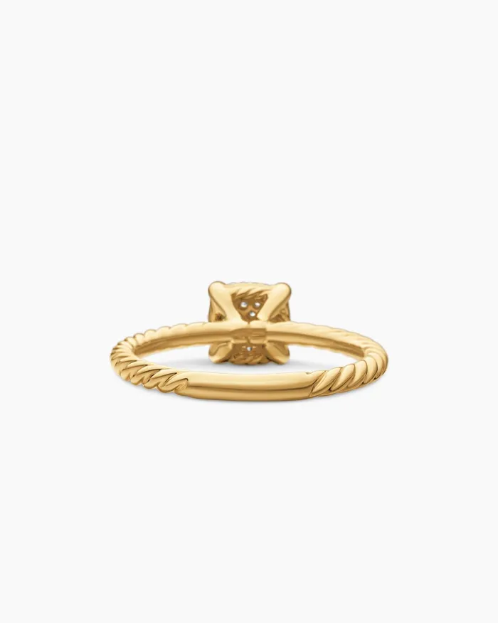 Petite Chatelaine Ring In 18K Yellow Gold With Pav 7mm Women David Yurman Petite Petite Chatelaine Ring In 18K Yellow Gold With Pav 7mm Women David Yurman Petite