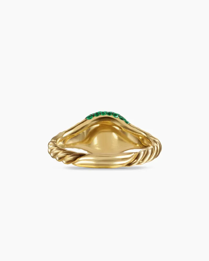 Petite Pav Pinky Ring In 18K Yellow Gold 7mm Women David Yurman Pinky Petite Pav Pinky Ring In 18K Yellow Gold 7mm Women David Yurman Pinky