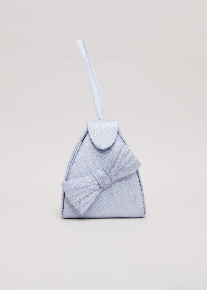 Phase Eight Bags and Clutches Bow Front Top Handle Bag Pale Blue 8211 Women