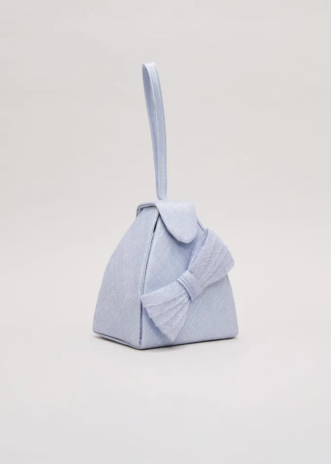 Phase Eight Bags and Clutches Bow Front Top Handle Bag Pale Blue 8211 Women