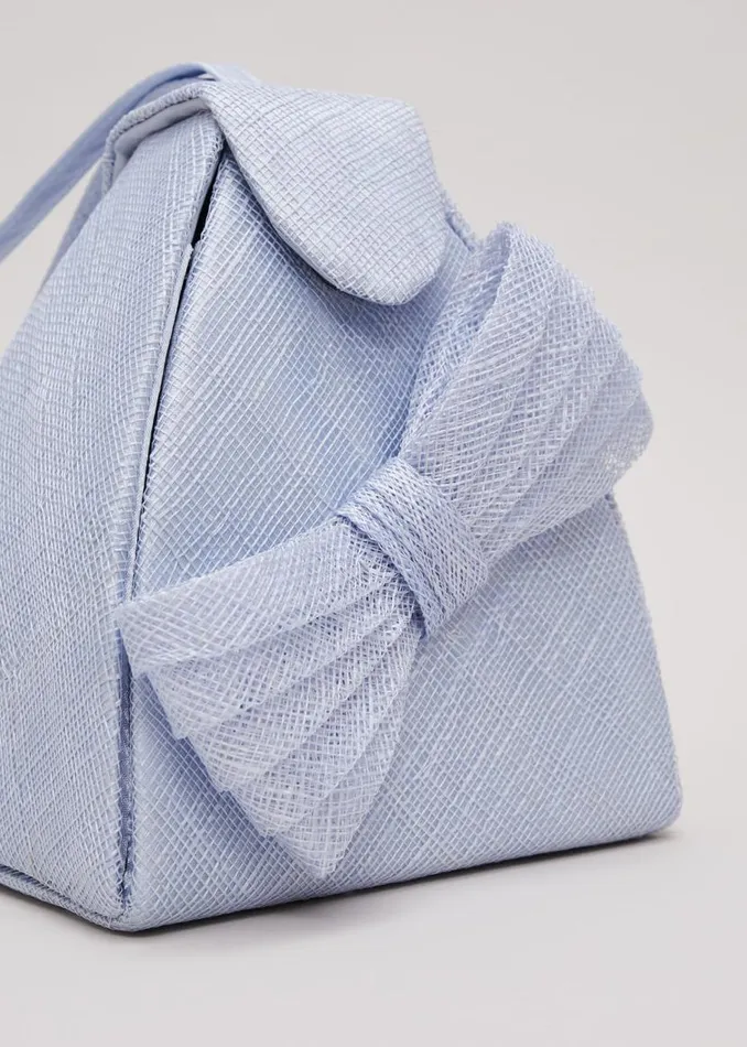 Phase Eight Bags and Clutches Bow Front Top Handle Bag Pale Blue 8211 Women