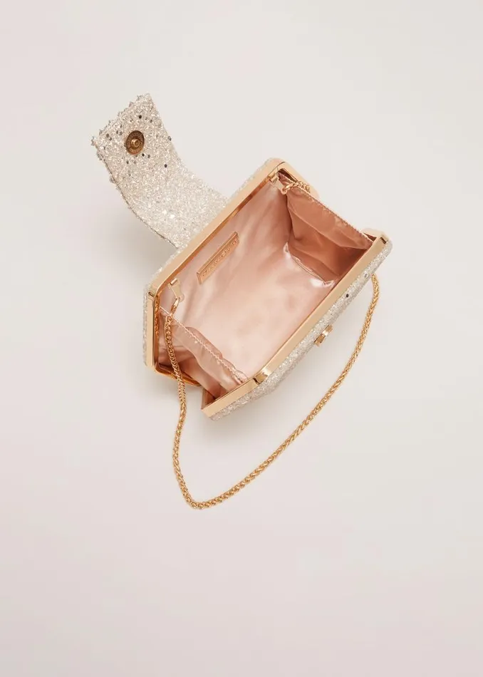 Phase Eight Bags and Clutches Glitter Embellished Hexagon Bag Gold 8211 Women Phase Eight Bags and Clutches Glitter Embellished Hexagon Bag Gold 8211 Women