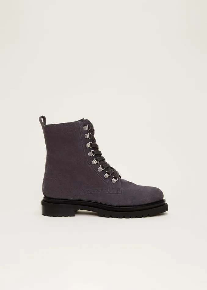 Phase Eight Boots Meladie Suede Lace Up Hiker Boot Grey 8211 Women