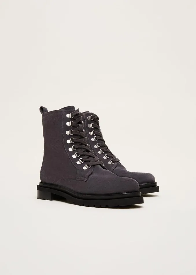 Phase Eight Boots Meladie Suede Lace Up Hiker Boot Grey 8211 Women