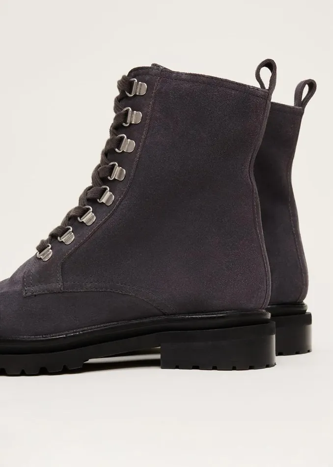Phase Eight Boots Meladie Suede Lace Up Hiker Boot Grey 8211 Women