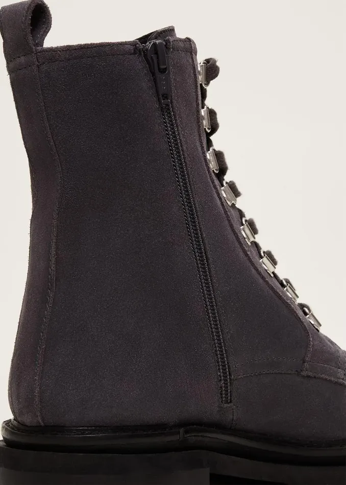 Phase Eight Boots Meladie Suede Lace Up Hiker Boot Grey 8211 Women