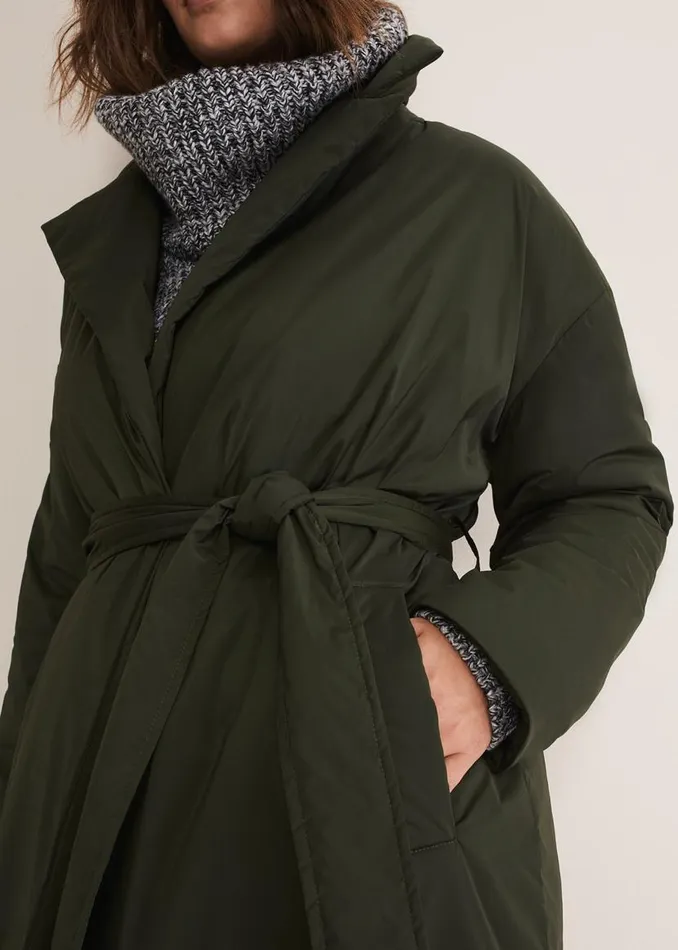 Phase Eight Coats Erin Long Puffer Coat Bottle Green 8211 Women
