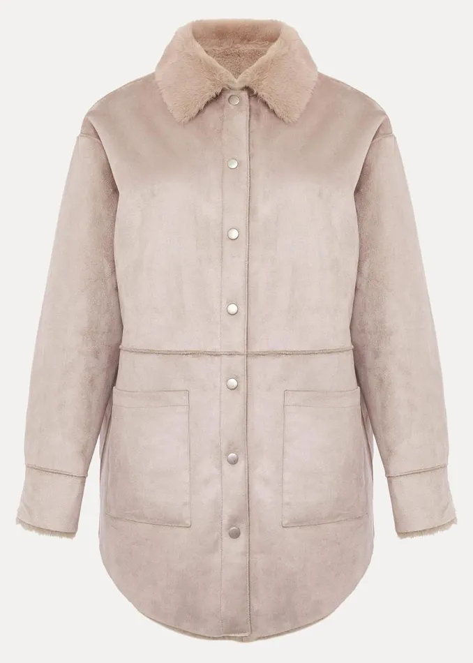 Phase Eight Coats Heidi Reversible Shacket Mink 8211 Women