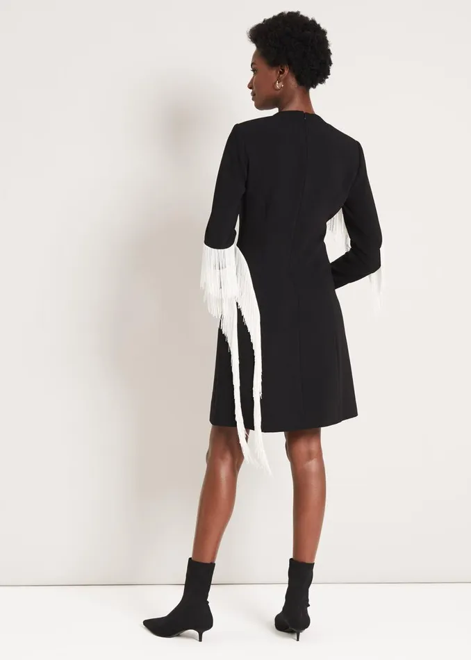 Phase Eight Dresses Abline Fringe Dress Blackwhite 8211 Women