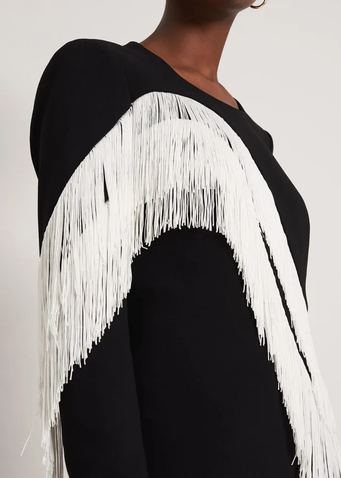 Phase Eight Dresses Abline Fringe Dress Blackwhite 8211 Women