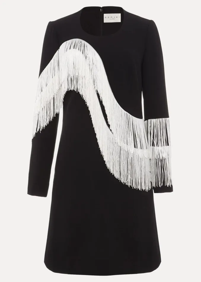 Phase Eight Dresses Abline Fringe Dress Blackwhite 8211 Women