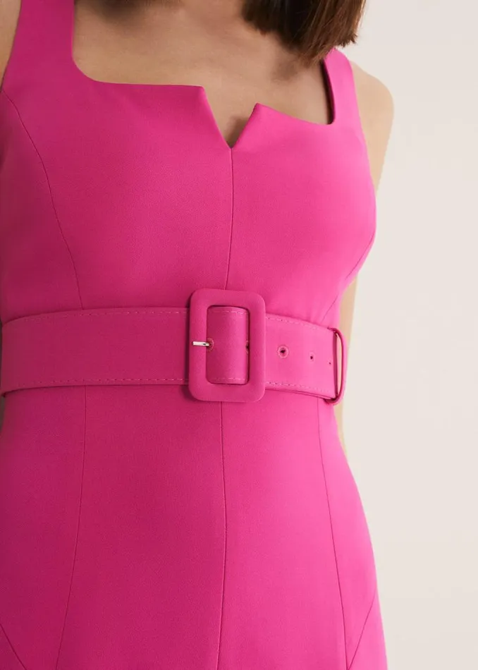 Phase Eight Dresses Adria Pink Fitted Midi Dress Hot Pink 8211 Women