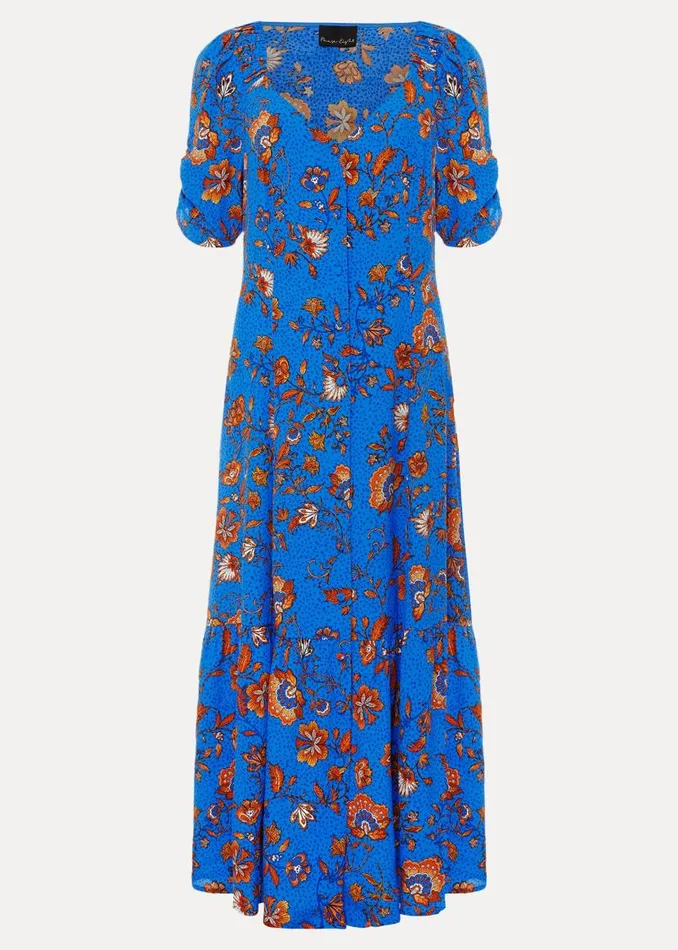 Phase Eight Dresses Adriel Paisley Midi Dress Bluesorange 8211 Women