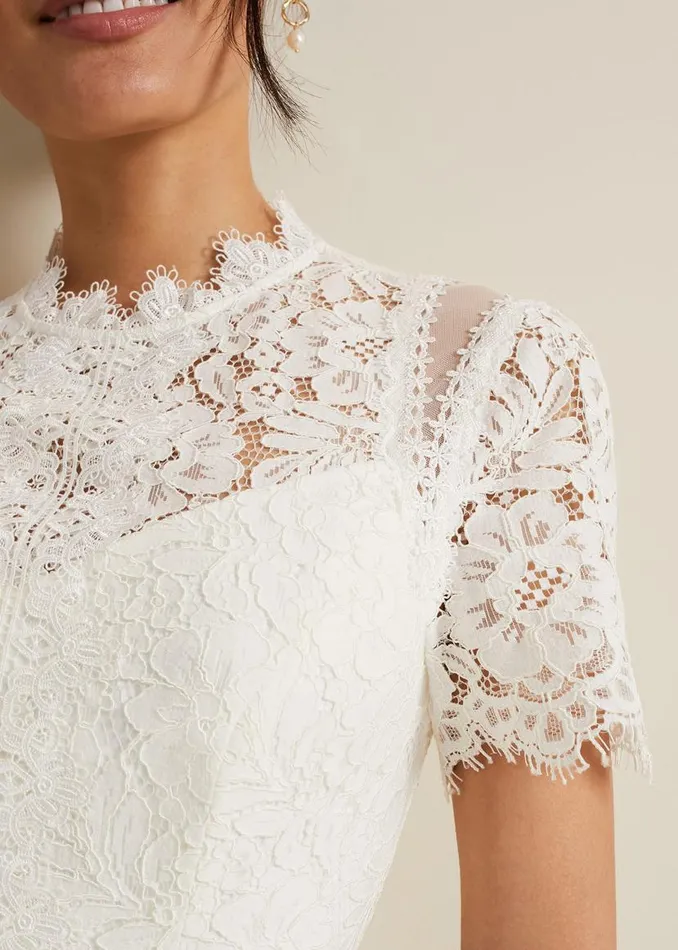 Phase Eight Dresses Amaliah Lace Jumpsuit Ivory 8211 Women
