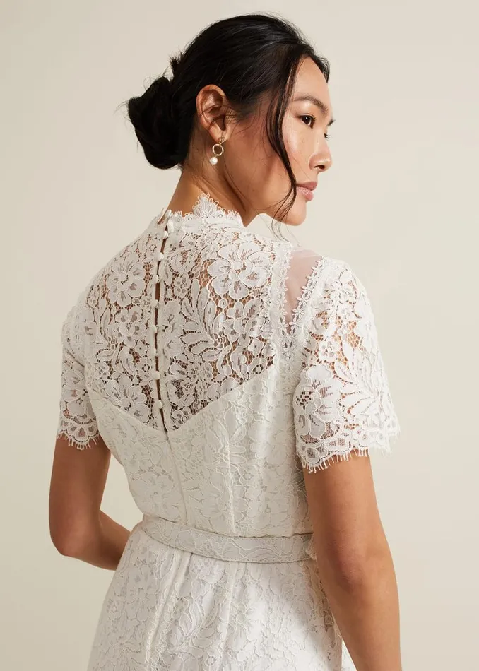 Phase Eight Dresses Amaliah Lace Jumpsuit Ivory 8211 Women