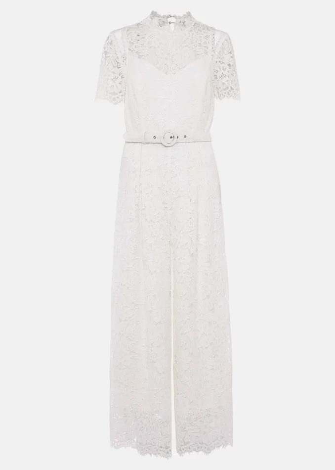 Phase Eight Dresses Amaliah Lace Jumpsuit Ivory 8211 Women