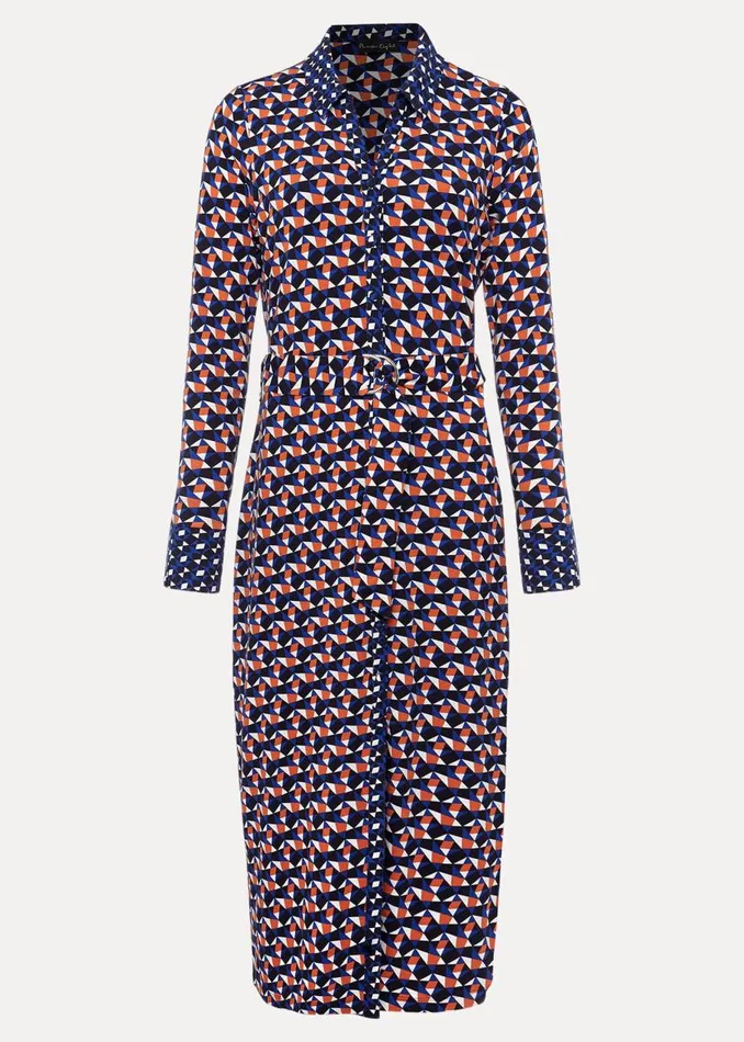 Phase Eight Dresses Amel Geo Fitted Jersey Dress Bluemulti 8211 Women