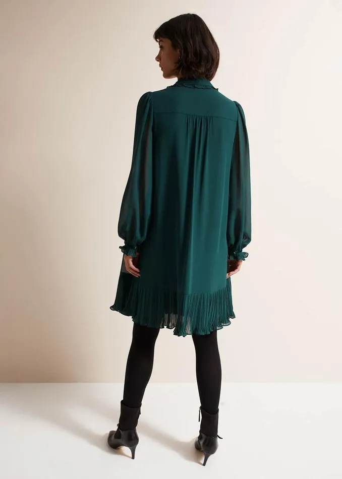 Phase Eight Dresses April Swing Mini Dress Dark Green 8211 Women