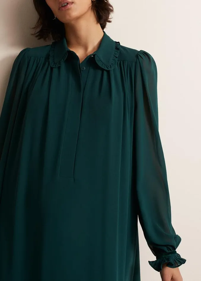 Phase Eight Dresses April Swing Mini Dress Dark Green 8211 Women