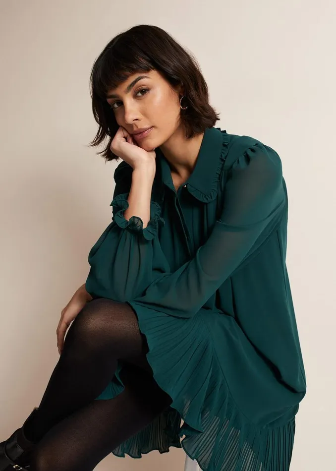 Phase Eight Dresses April Swing Mini Dress Dark Green 8211 Women