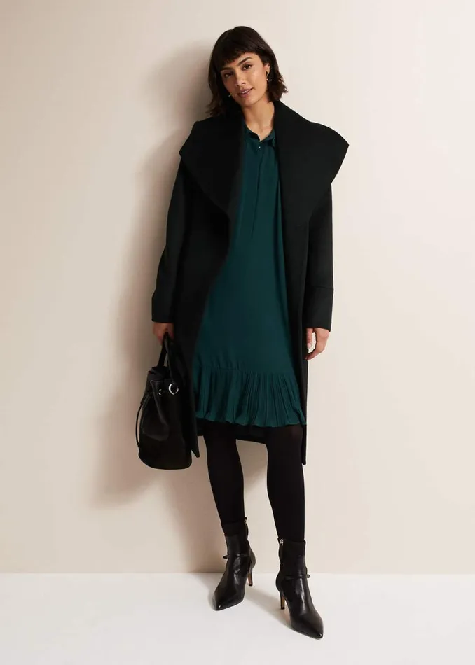 Phase Eight Dresses April Swing Mini Dress Dark Green 8211 Women