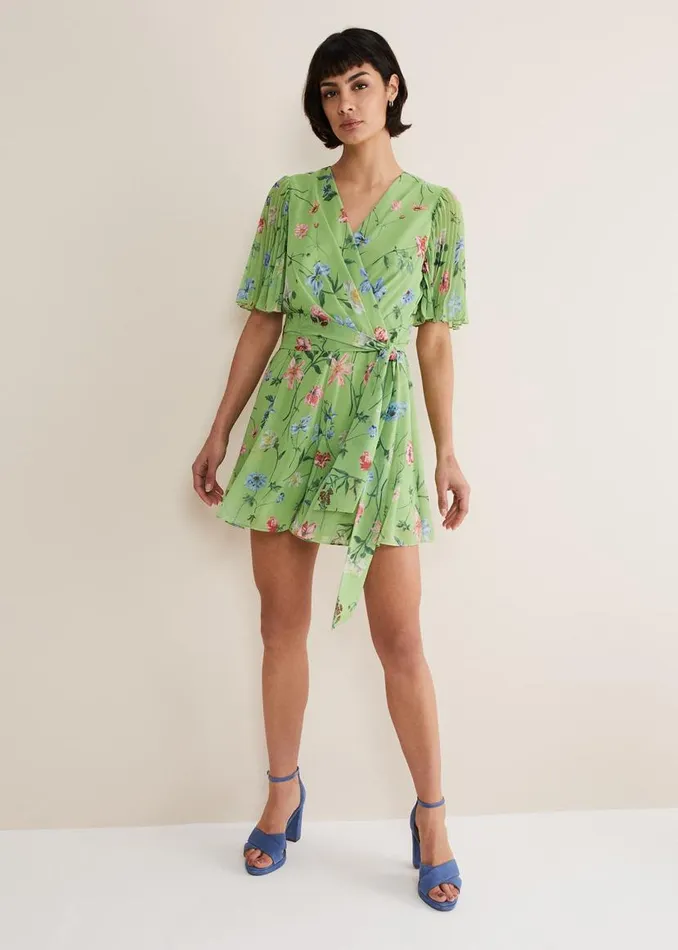 Phase Eight Dresses Astoria Floral Playsuit Greenmulti 8211 Women