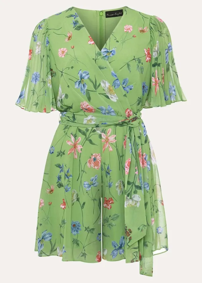 Phase Eight Dresses Astoria Floral Playsuit Greenmulti 8211 Women