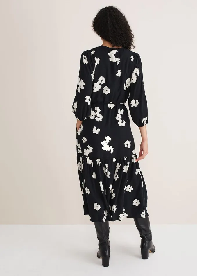 Phase Eight Dresses Ava Geo Print Midaxi Dress Blackivory 8211 Women