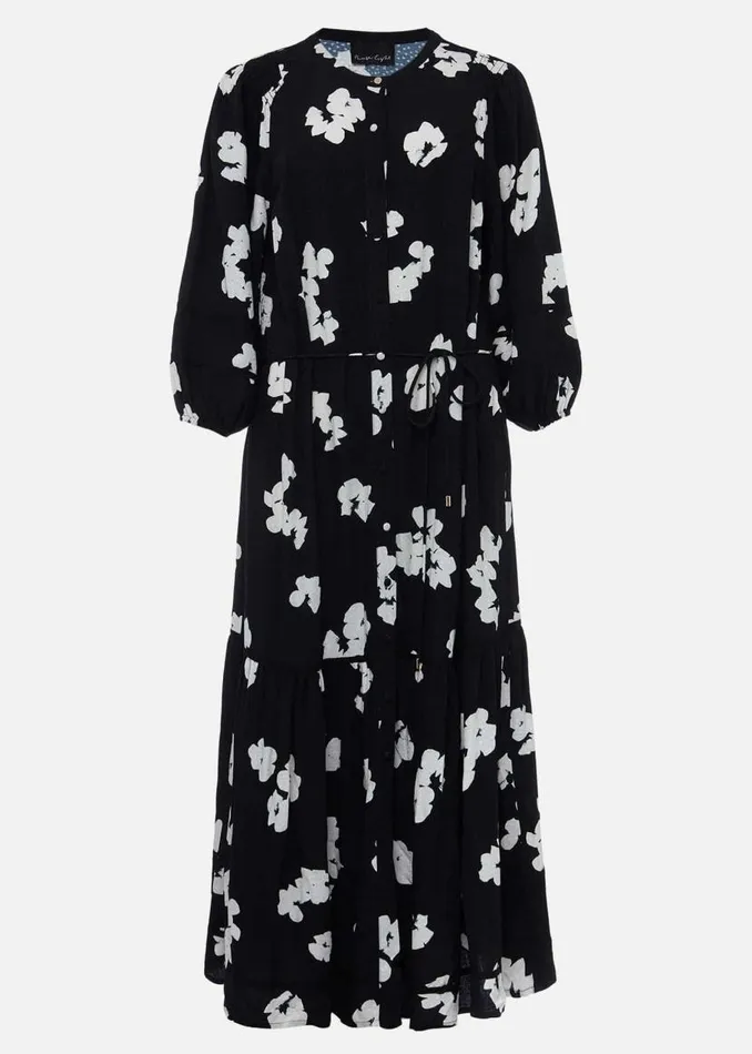 Phase Eight Dresses Ava Geo Print Midaxi Dress Blackivory 8211 Women