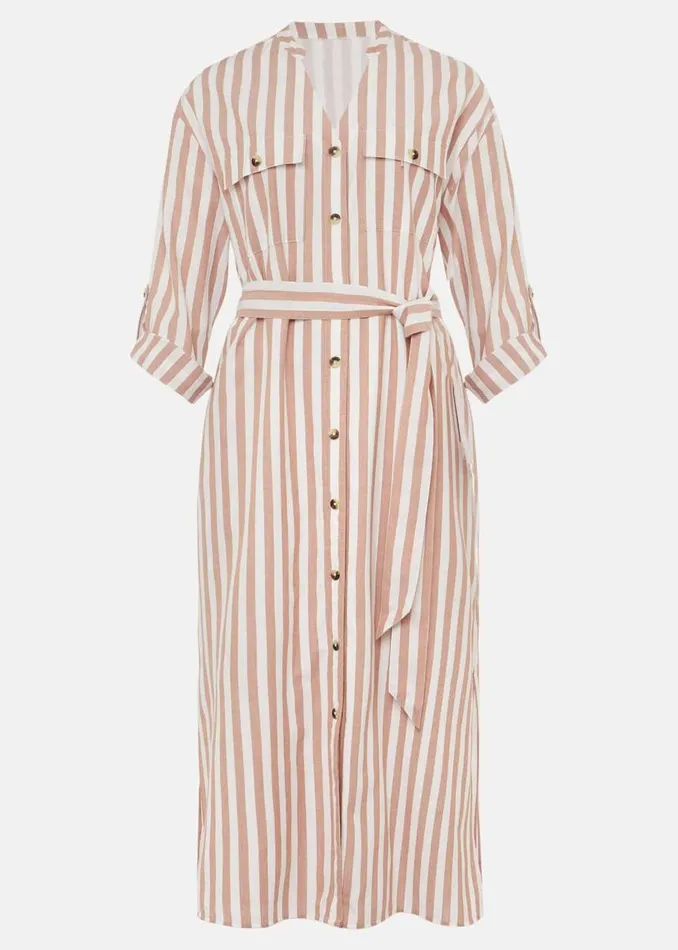 Phase Eight Dresses Ayden Stripe Dress Stonewhite 8211 Women